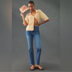 Anthropologie Pilcro Women's Classic Relaxed Straight Jeans,Medium Wash Denim,25